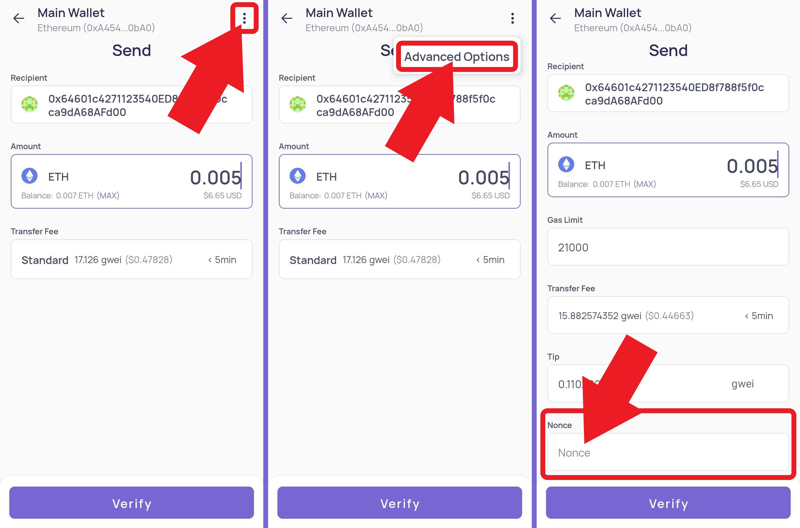 Using the Advanced Mode for transactions – Enjin